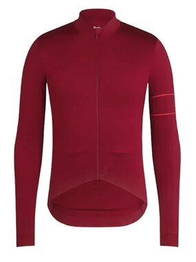 NWOT Rapha Pro Team Long Sleeve Thermal Jersey Dark Red Burgundy Size XL Cycling